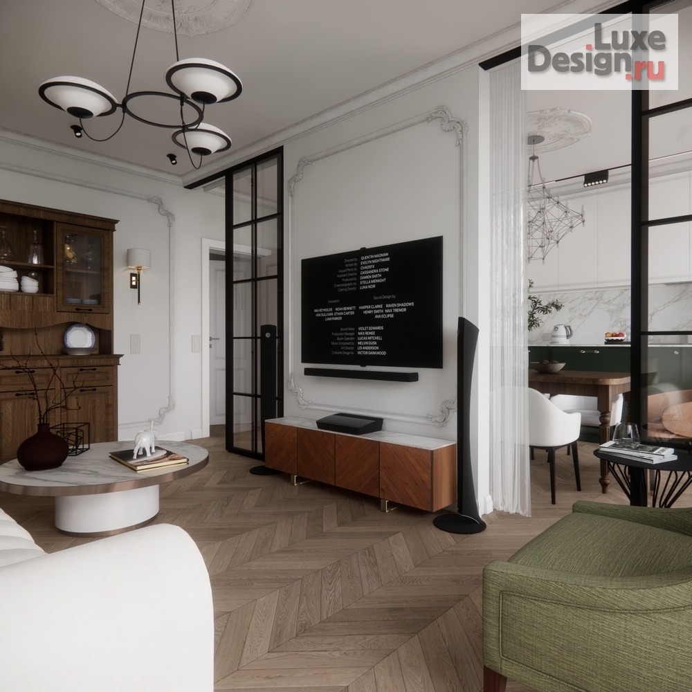 Дизайн интерьера трехкомнатной квартиры "Квартира ЖК Все Свои ВИП" (фото 1)