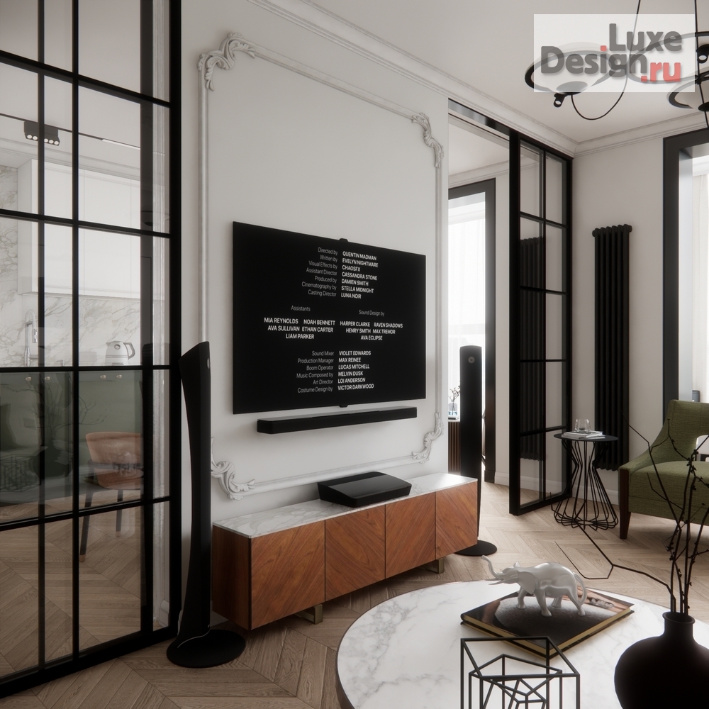 Дизайн интерьера трехкомнатной квартиры "Квартира ЖК Все Свои ВИП" (фото 6)