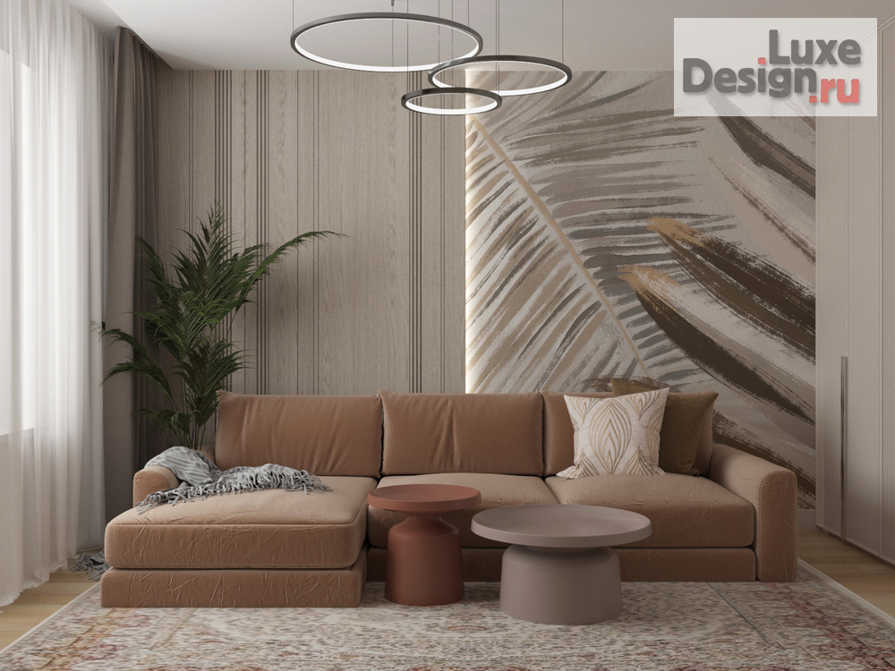 Дизайн интерьера двухкомнатной квартиры "2-к  квартира в ЖК "Аврора" . Краснодар" (фото 5)