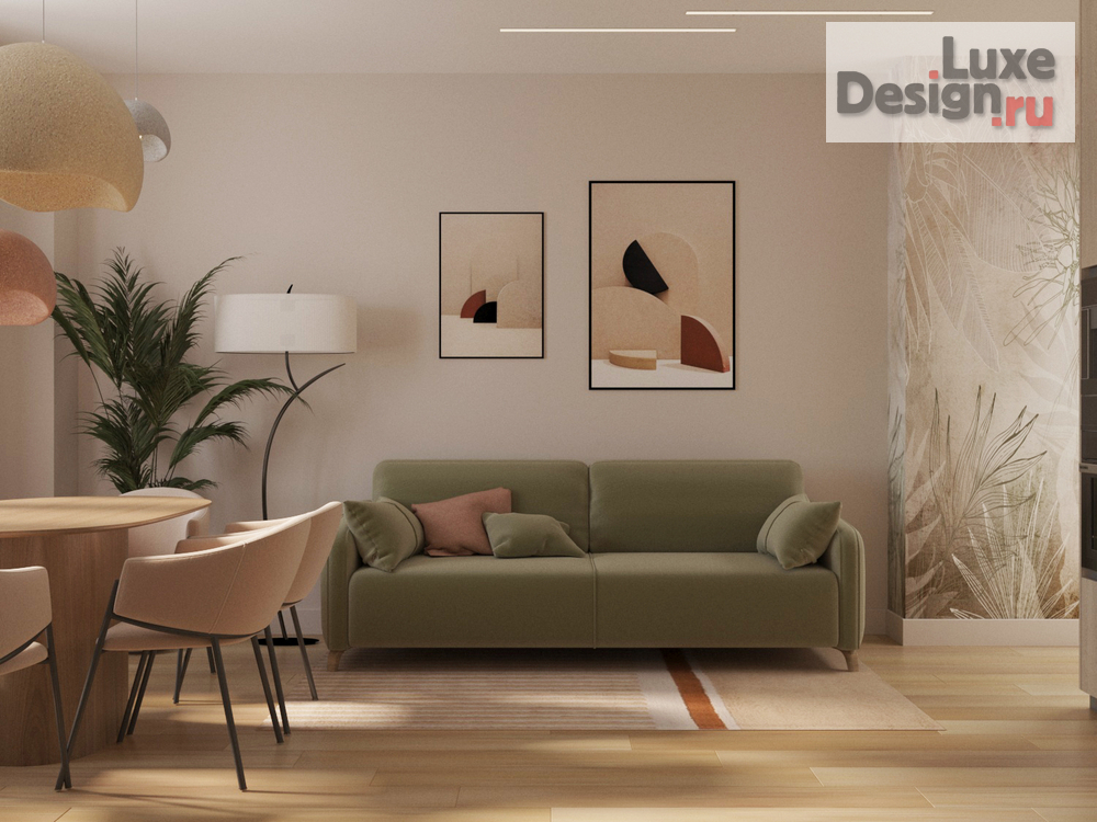 Дизайн интерьера двухкомнатной квартиры "2-к  квартира в ЖК "Аврора" . Краснодар" (фото 1)