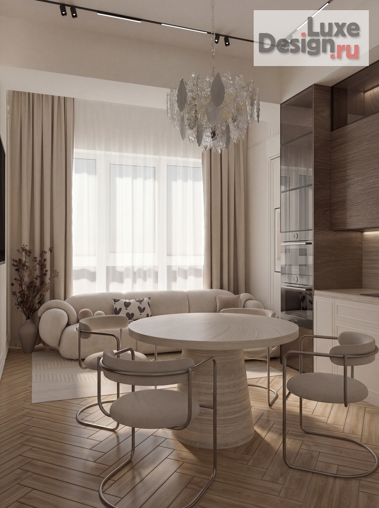 Дизайн интерьера двухкомнатной квартиры "2-к квартира ЖК "Девелопмент Плаза" г. Краснодар" (фото 3)