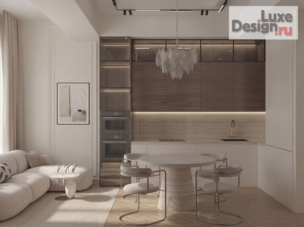Дизайн интерьера двухкомнатной квартиры "2-к квартира ЖК "Девелопмент Плаза" г. Краснодар" (фото 1)