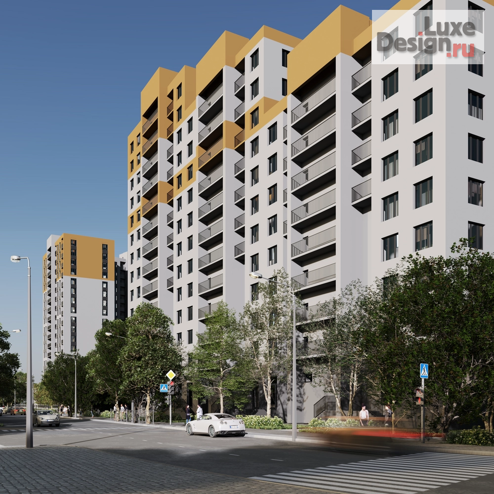Общественная архитектура "ВИЗУАЛИЗАЦИЯ ЖИЛОГО КОМПЛЕКСА С ПОДЗЕМНЫМ ПАРКИНГОМ." (фото 6)
