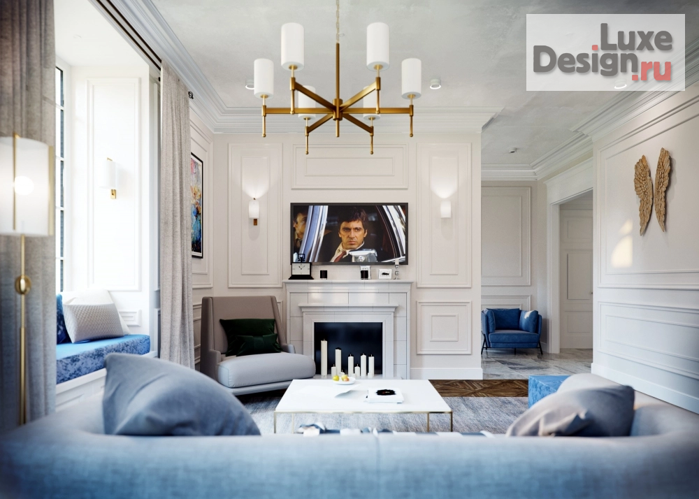 Дизайн интерьера загородного дома "Визуализация интерьера дома" (фото 2)