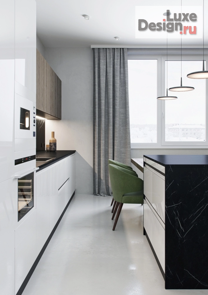Дизайн интерьера трехкомнатной квартиры "Surfaces 2018" (фото 2)