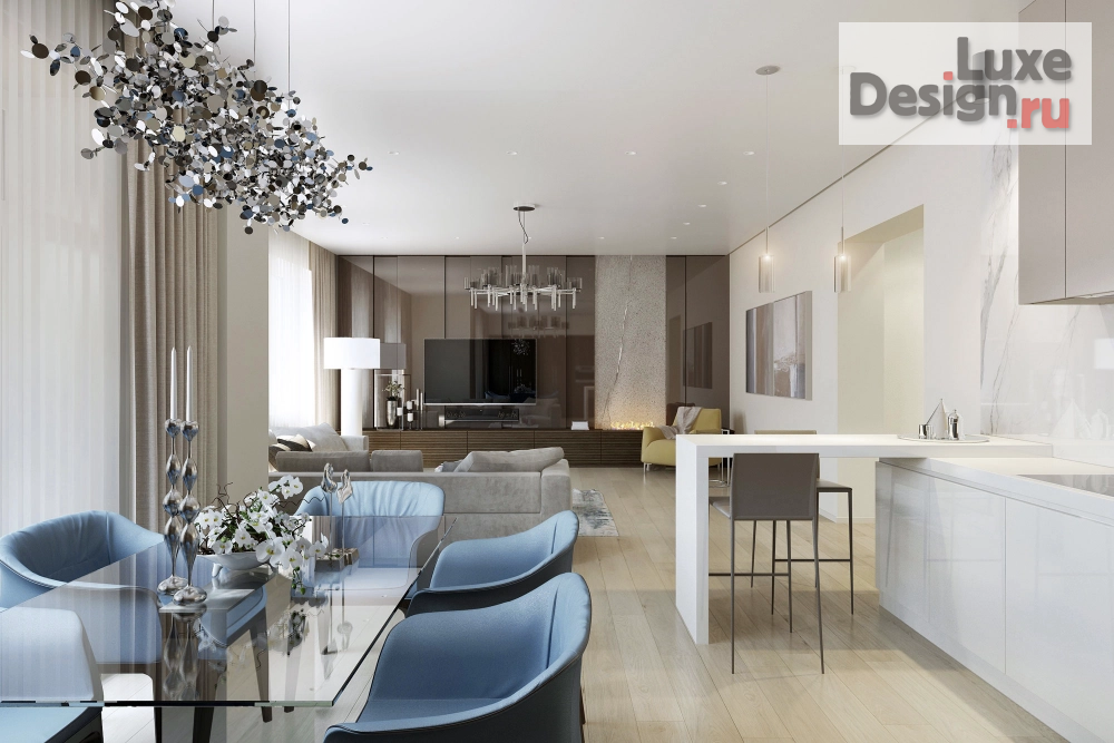 Дизайн интерьера коттеджа "Дом на Бирюзовой 250 кв.м." (фото 1)