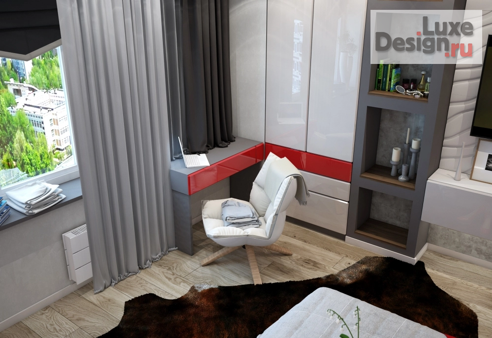 Дизайн интерьера двухкомнатной квартиры "Дизайн проект 2х комнатной квартире в смешанном стиле" (фото 40)