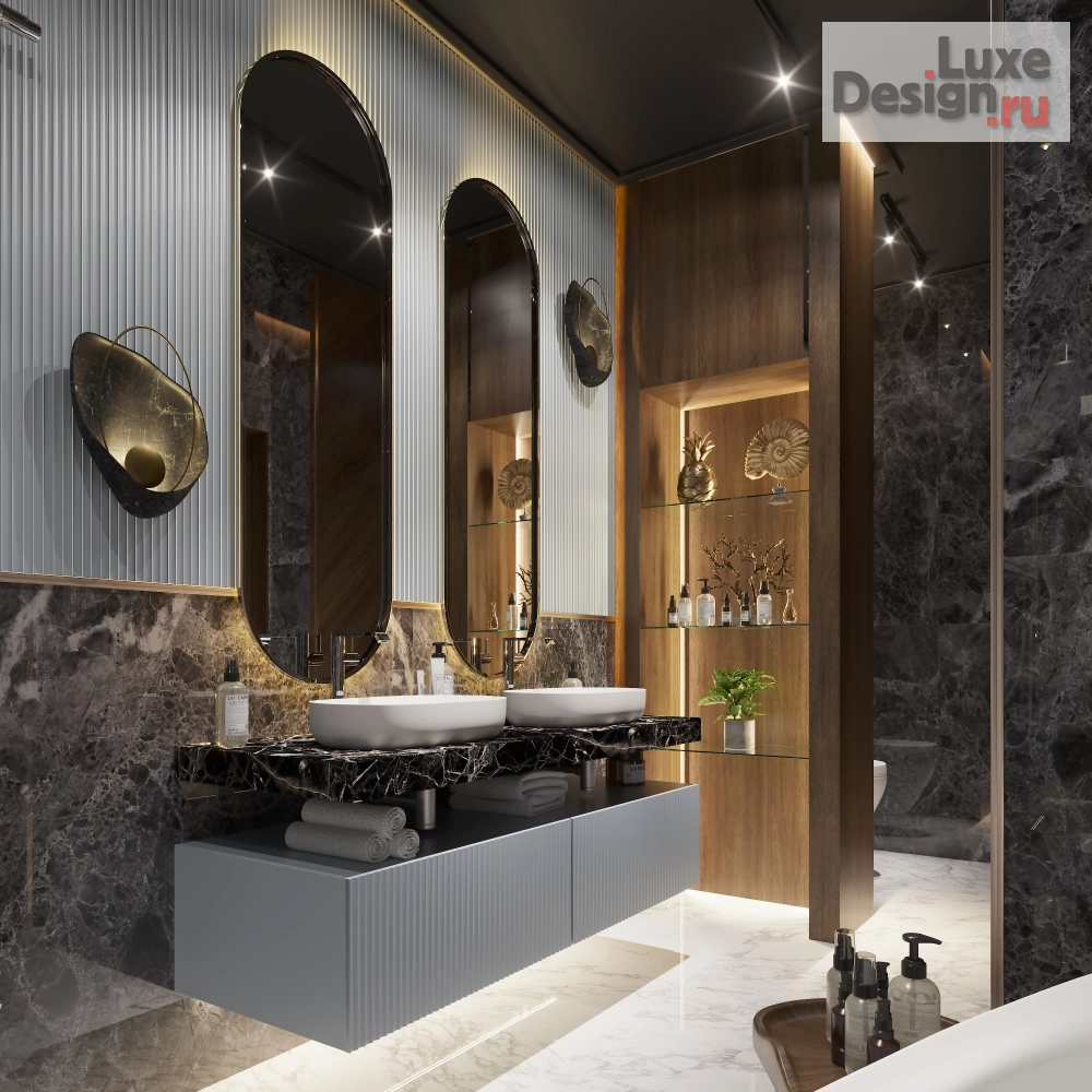 Дизайн интерьера апартаментов "Двухуровневая квартира " (фото 19)