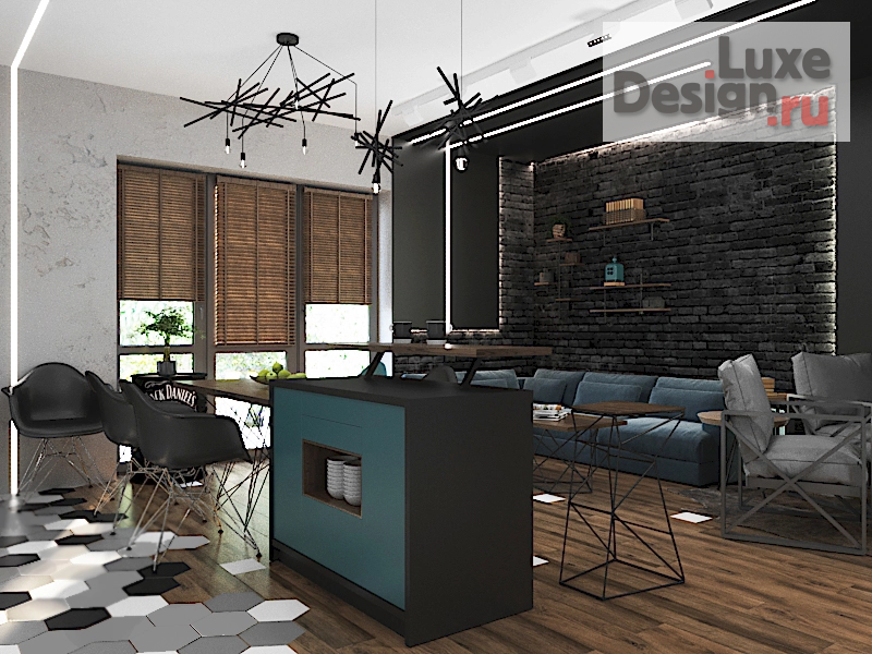 Дизайн интерьера загородного дома "Дом в стиле LOFT" (фото 14)