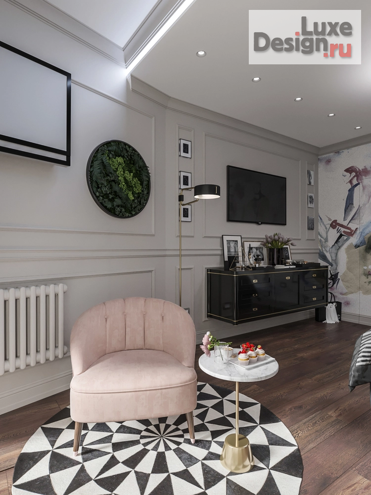 Дизайн интерьера двухкомнатной квартиры "Coco Chanel" (фото 17)