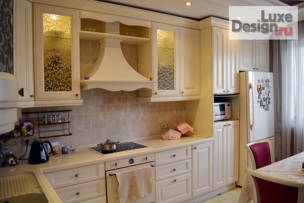 Дизайн интерьера кухни "1028 - кухня| неоклассика | ардеко ФОТО! + сравнение с проектом" (фото 6)