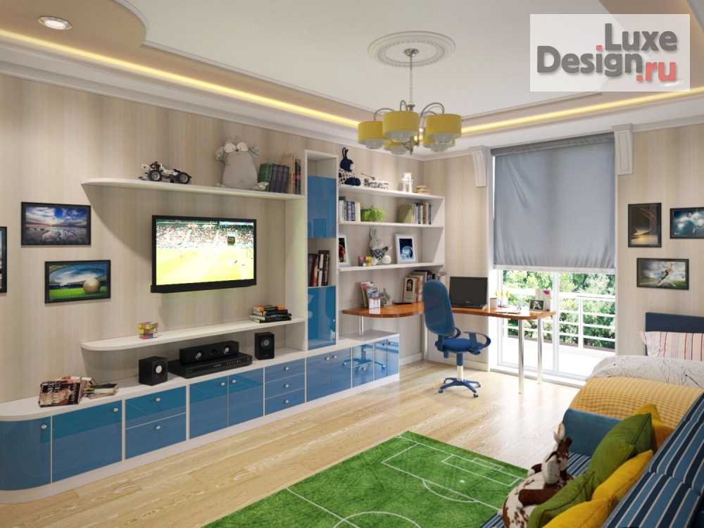 Дизайн интерьера детской "1419 - детская для мальчика - реализация+проект " (фото 5)