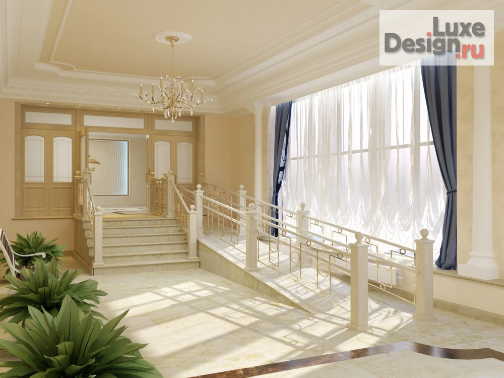 Дизайн интерьера оздоровительного комплекса "1607 - Переходная галерея в санатории "Предгорье Кавказа" (г. Горячий Ключ)" (фото 5)