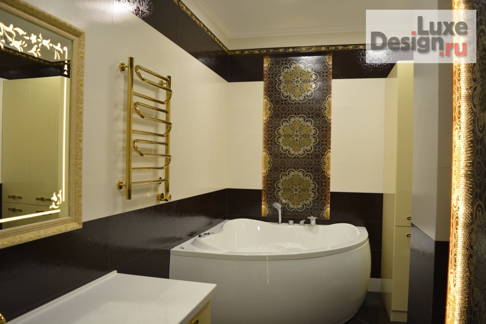 Дизайн интерьера ванной "1419 - санузел (ванная) ФОТО реализации + визуализации" (фото 4)