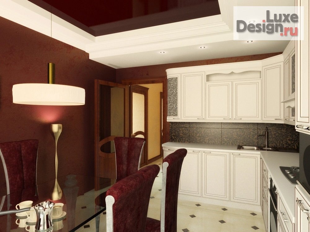 Дизайн интерьера кухни "1028 - кухня| неоклассика | ардеко ФОТО! + сравнение с проектом" (фото 9)