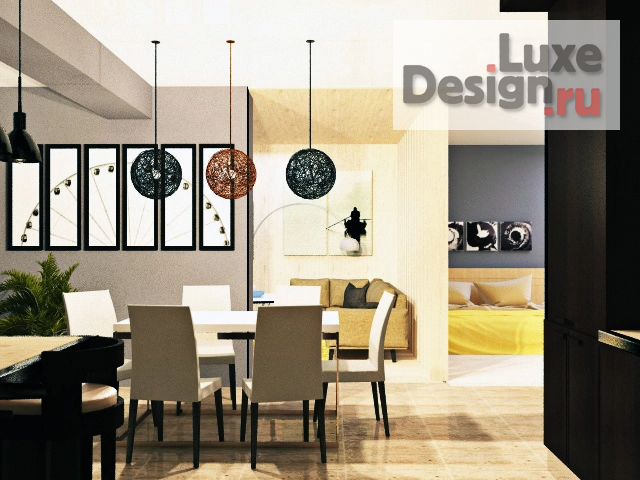 Дизайн интерьера однокомнатной квартиры "Минимализм для однокомнатной квартиры" (фото 5)