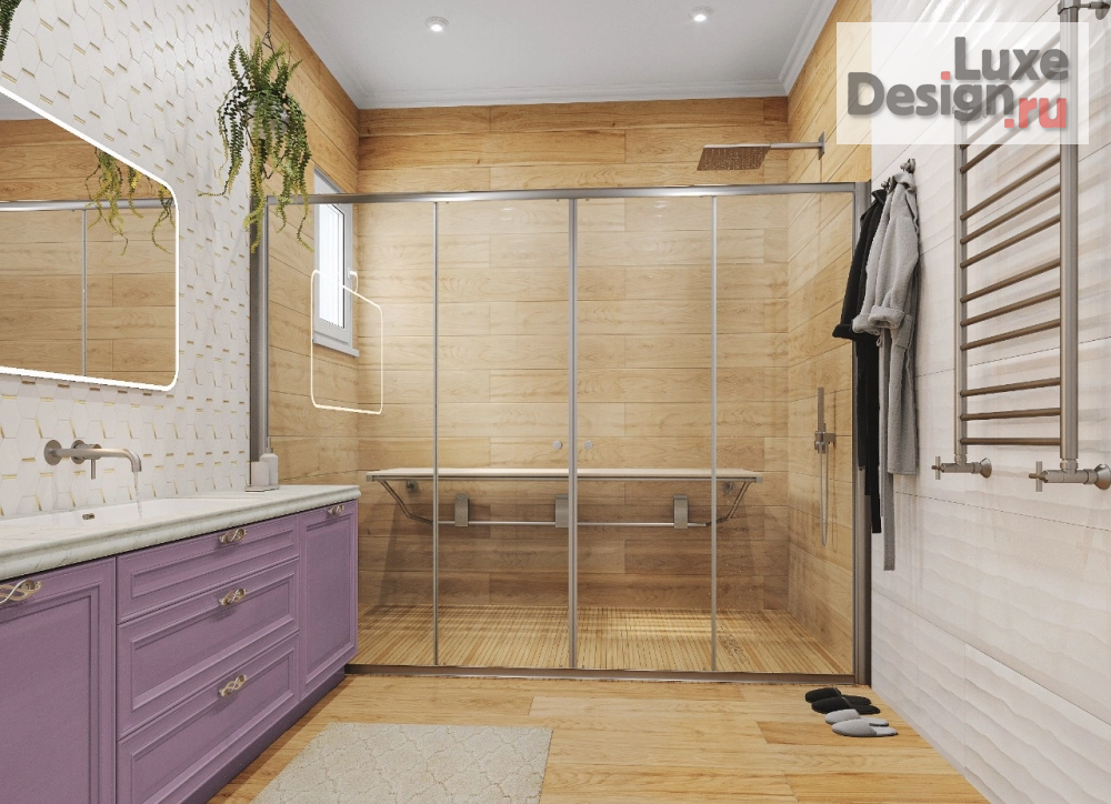 Дизайн интерьера ванной "Санузлы с плиткой ITALON" (фото 3)