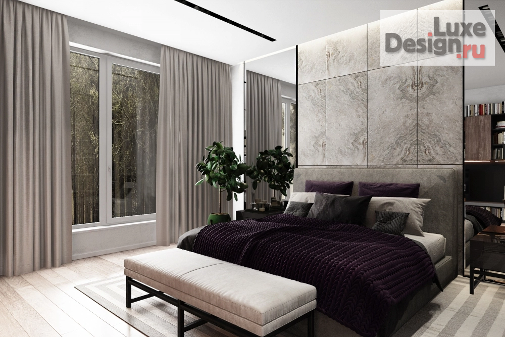 Дизайн интерьера коттеджа "Спальня " (фото 2)