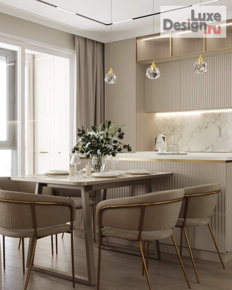 Дизайн интерьера двухкомнатной квартиры "Квартира в ЖК Аврора" (фото 3)