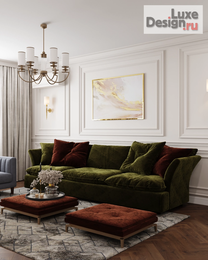 Дизайн интерьера трехкомнатной квартиры "Дизайн интерьера в ЖК Резиденция г.Краснодар" (фото 1)