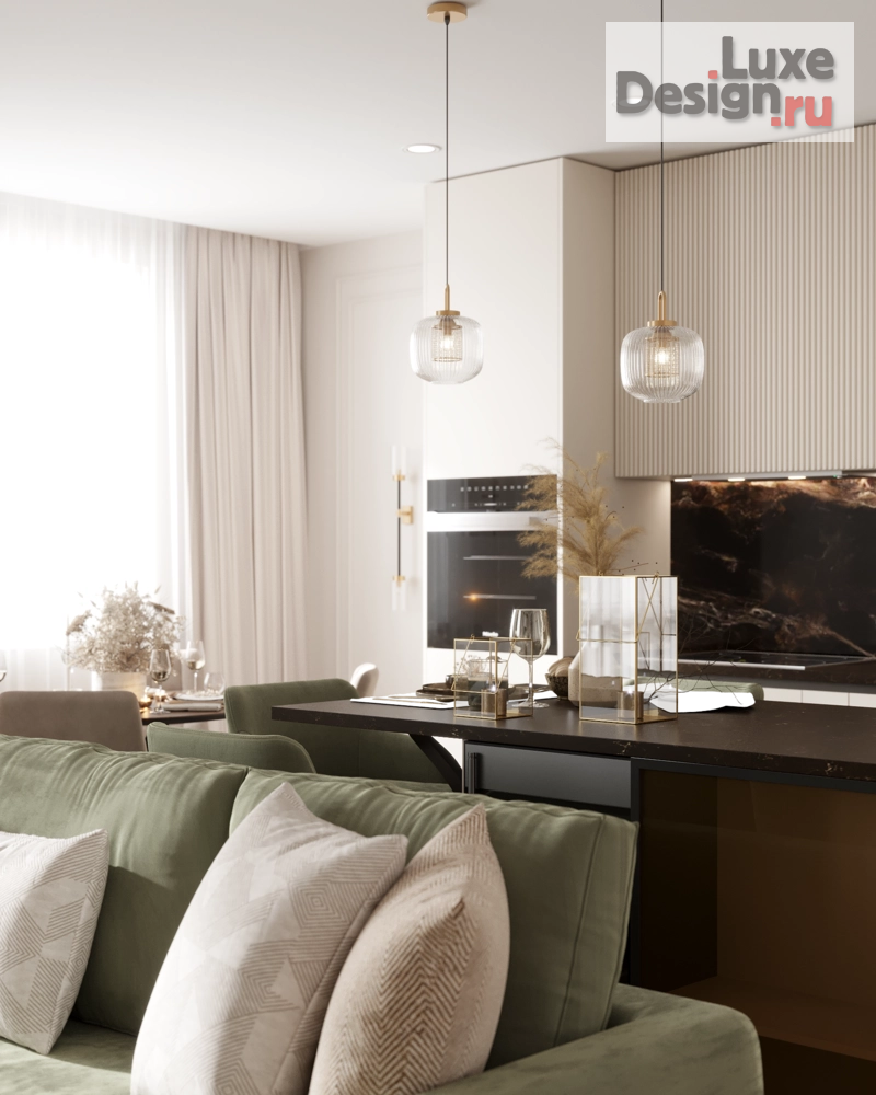 Дизайн интерьера двухкомнатной квартиры "дизайн квартиры в ЖК Тургенев" (фото 1)