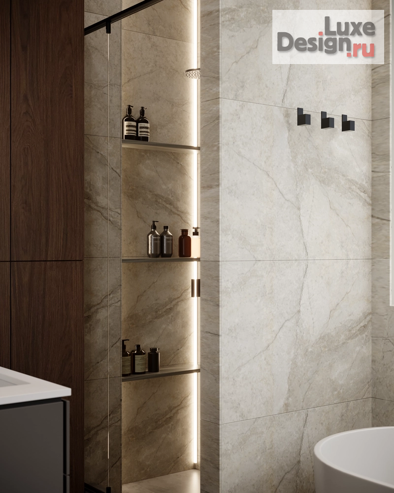 Дизайн интерьера ванной "Ванная комната из проекта" (фото 2)