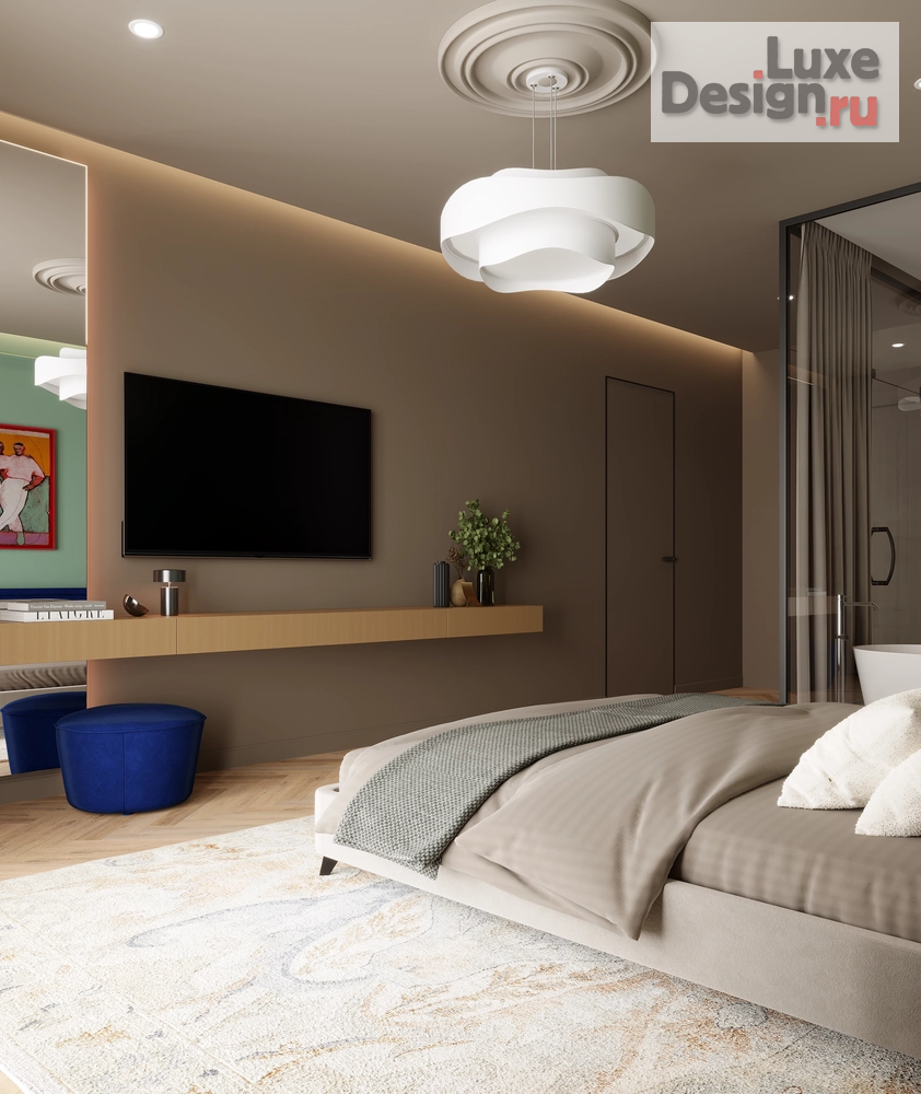 Дизайн интерьера спальни "Спальня в доме г.Новороссийск" (фото 3)