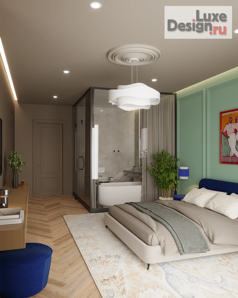 Дизайн интерьера спальни "Спальня в доме г.Новороссийск" (фото 4)