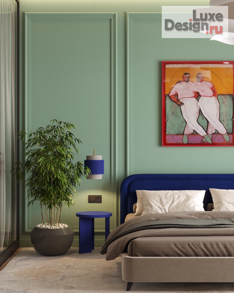 Дизайн интерьера спальни "Спальня в доме г.Новороссийск" (фото 5)