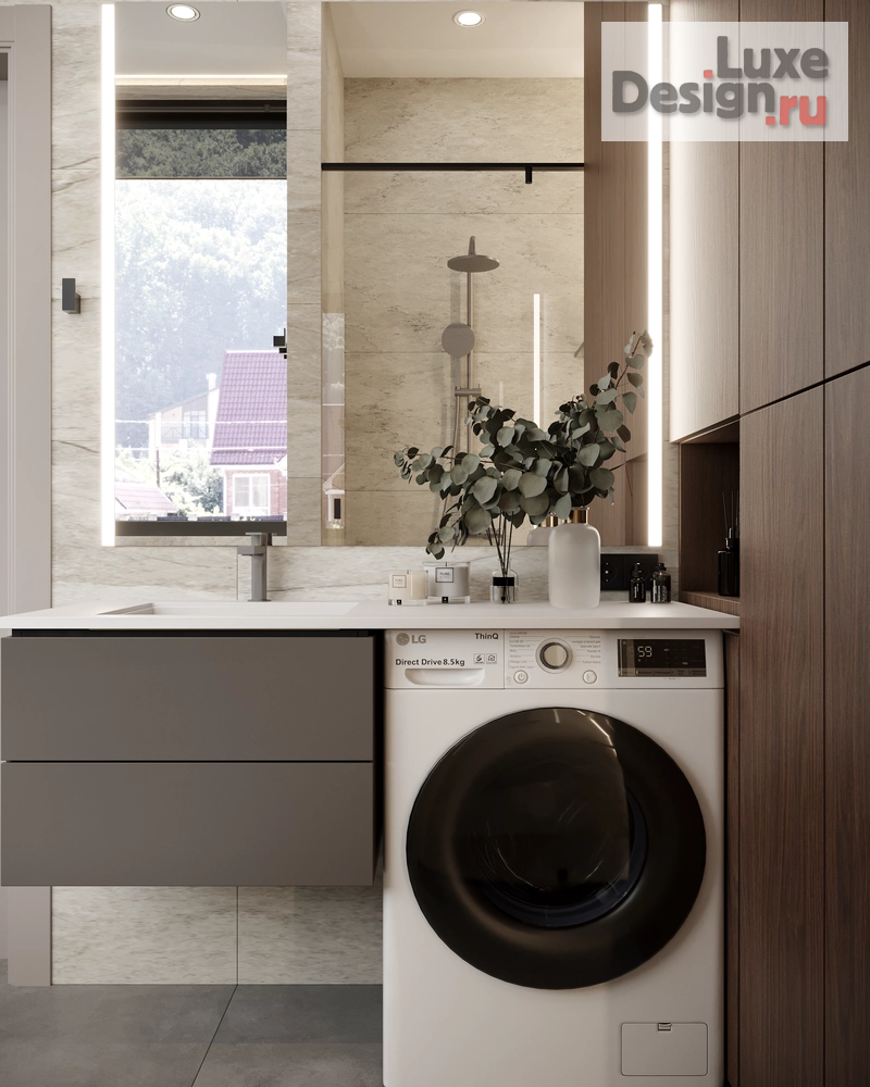 Дизайн интерьера ванной "Ванная комната из проекта" (фото 3)