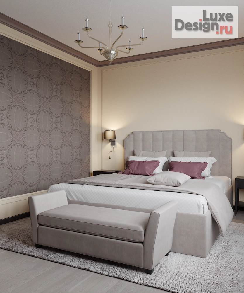 Дизайн интерьера спальни "Проект спальни" (фото 1) от дизайнера Милошенко Татьяна Дизайн интерьера спальни "Проект спальни" (фото 1)