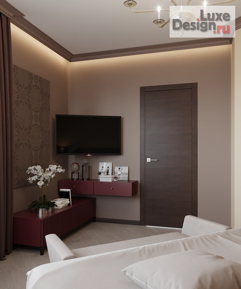 Дизайн интерьера спальни "Проект спальни" (фото 2) от дизайнера Милошенко Татьяна Дизайн интерьера спальни "Проект спальни" (фото 2)
