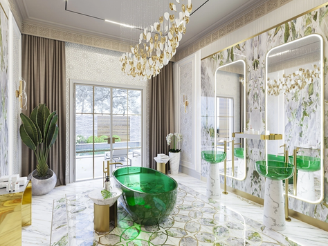 Дизайн интерьера ванной в Краснодаре "Санузел в современном марокканском стиле"
