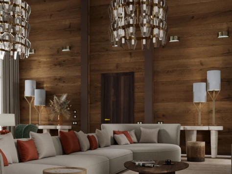 Дизайн интерьера загородного дома в Краснодаре "Загородный дом в КП Ушаковские дачи"