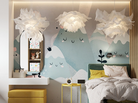 Дизайн интерьера трехкомнатной квартиры в Краснодаре "Детская, Dktom"