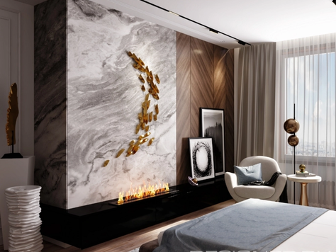 Дизайн интерьера в Краснодаре "Спальня в частных апартаментах г.Москва"