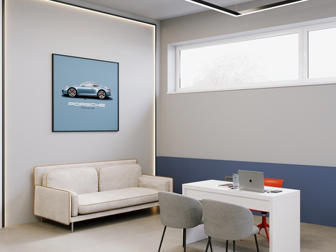 Дизайн интерьера общественного интерьера в Краснодаре "Автосалон электрокаров"