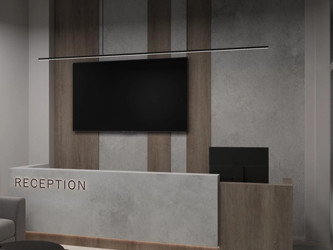 Дизайн интерьера оздоровительного комплекса в Краснодаре "Холл и раздевалки спортзала в Москве"