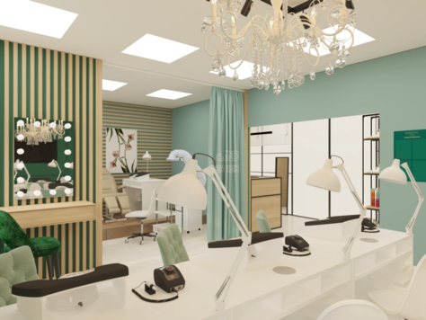 Дизайн интерьера в Краснодаре "Сеть маникюрных студий"