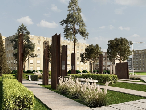 Дизайн ландшафта в Краснодаре "Мемориальный сквер г. Алчевск"