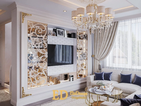 Дизайн интерьера частного интерьера в Краснодаре "Дом - в классическом стиле - 240м2"